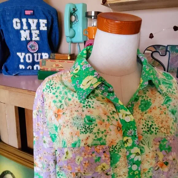 LOFT Maxi Dress Epitome of Spring Colorful Garden Size M Viscose - Picture 6 of 8